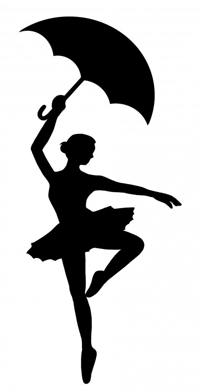 ballet dance with umberlla black