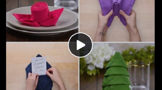 十種超厲害的創意餐巾摺法