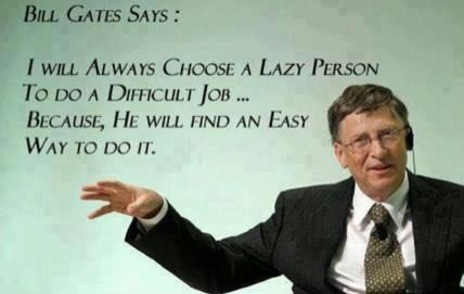 lazy person do difficult job