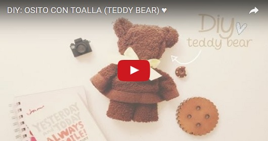 只要用一條毛巾就可以做出泰迪熊！